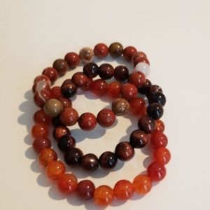 Orange Agate Stone Bracelets